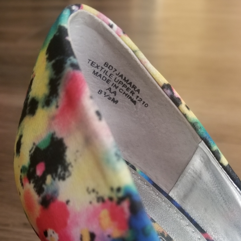 Paint Splatter Peeptoe Shoes - Picture 7 of 10